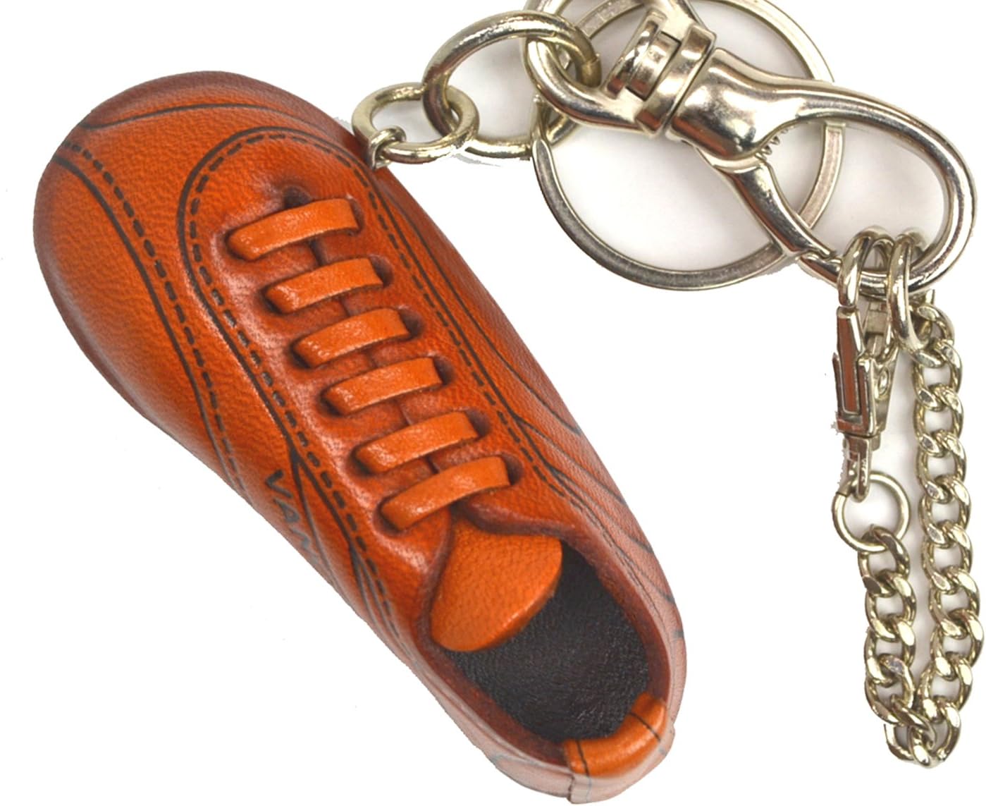 Soccer Shoes Genuiine Leather Bag Charm/Keychain *VANCA* Handmade in Japan