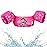 HeySplash Kids Swimming Vest, Toddler Floaties Fit 22-44 Lbs, Puddle Kids Jumper with Adjustable Strap, Swim Jacket Water Wing Baby Arm Floats,Sea Beach Swim Aid for 1-6 Years, Magenta Mermaid