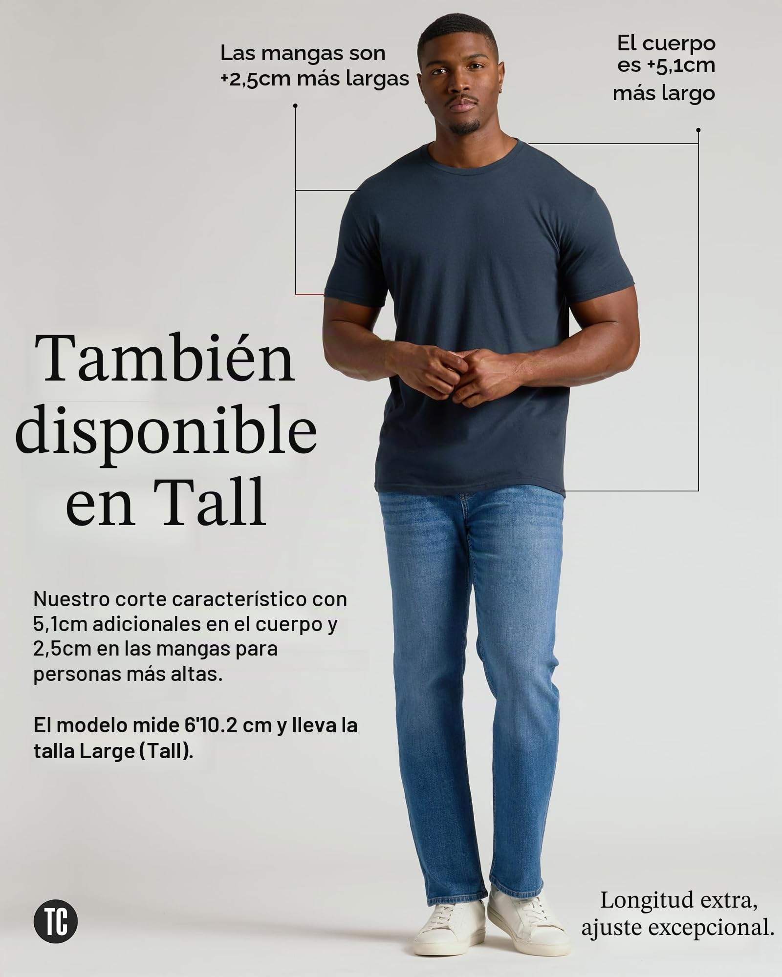 True Classic Short Sleeve Classic Crew Camiseta Hombre (Pack de 1)