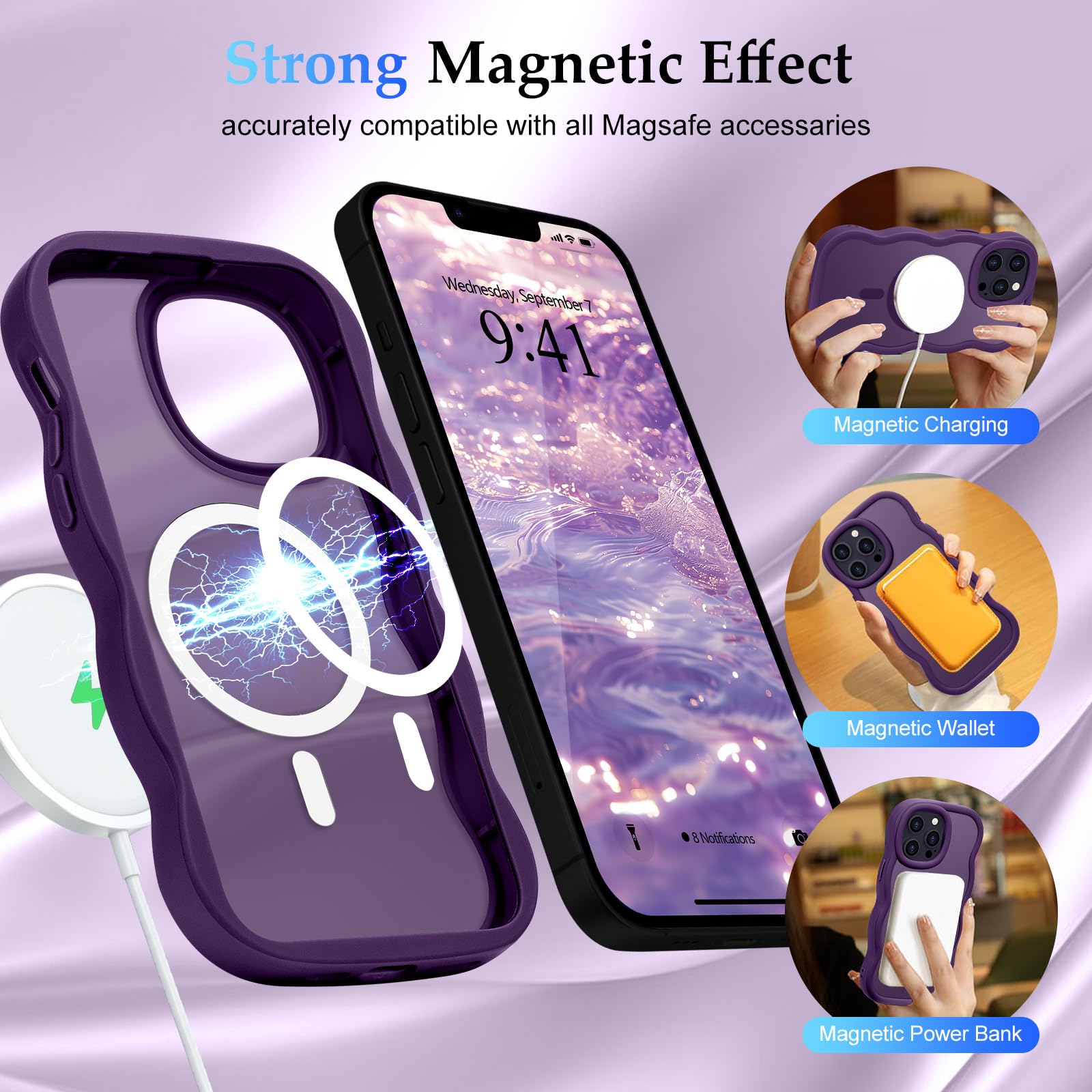 Amazon.co.jp: Pepmune iPhone 13 Pro 用 ケース MagSafe対応 ウェーブ