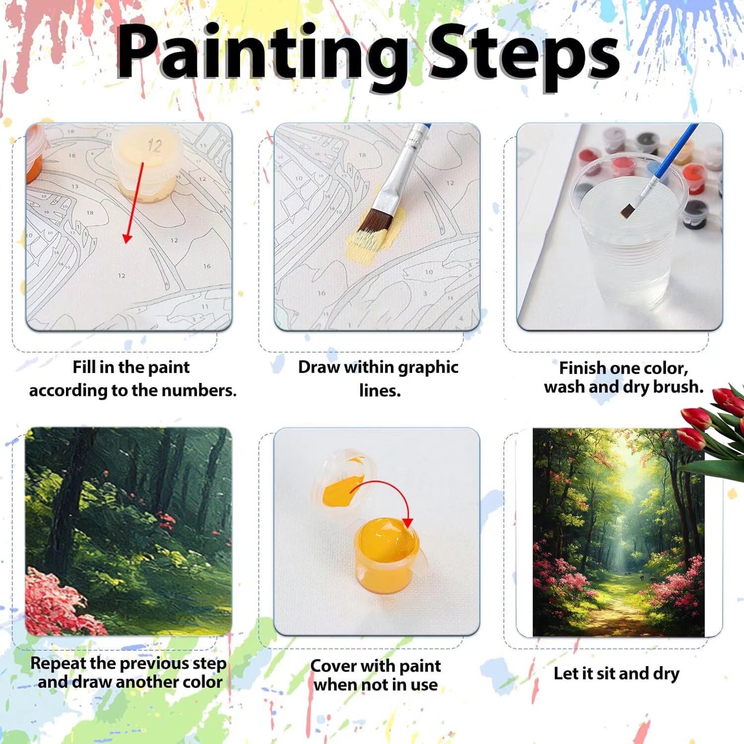 Pintar por Numeros Adultos pintar por numeros niños manualidades niños 10 años, DIY Pintar por Números de Pincel y Pintura acrílica Decoraciones para el Hogar Manualidades, sin Marco 70x90cm C-99