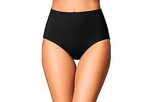 Womens High Waisted Bikini Bottoms Tummy Control Bathing Suit Bottoms