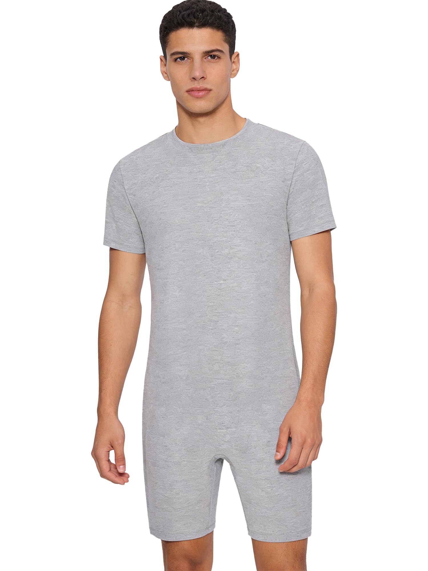Sxiwei Pyjama Combinaison Femme Homme Fermeture Éclair au Dos Body Vêtement Adapté Pyjama Personnes Âgées Alzheimer Incontinence