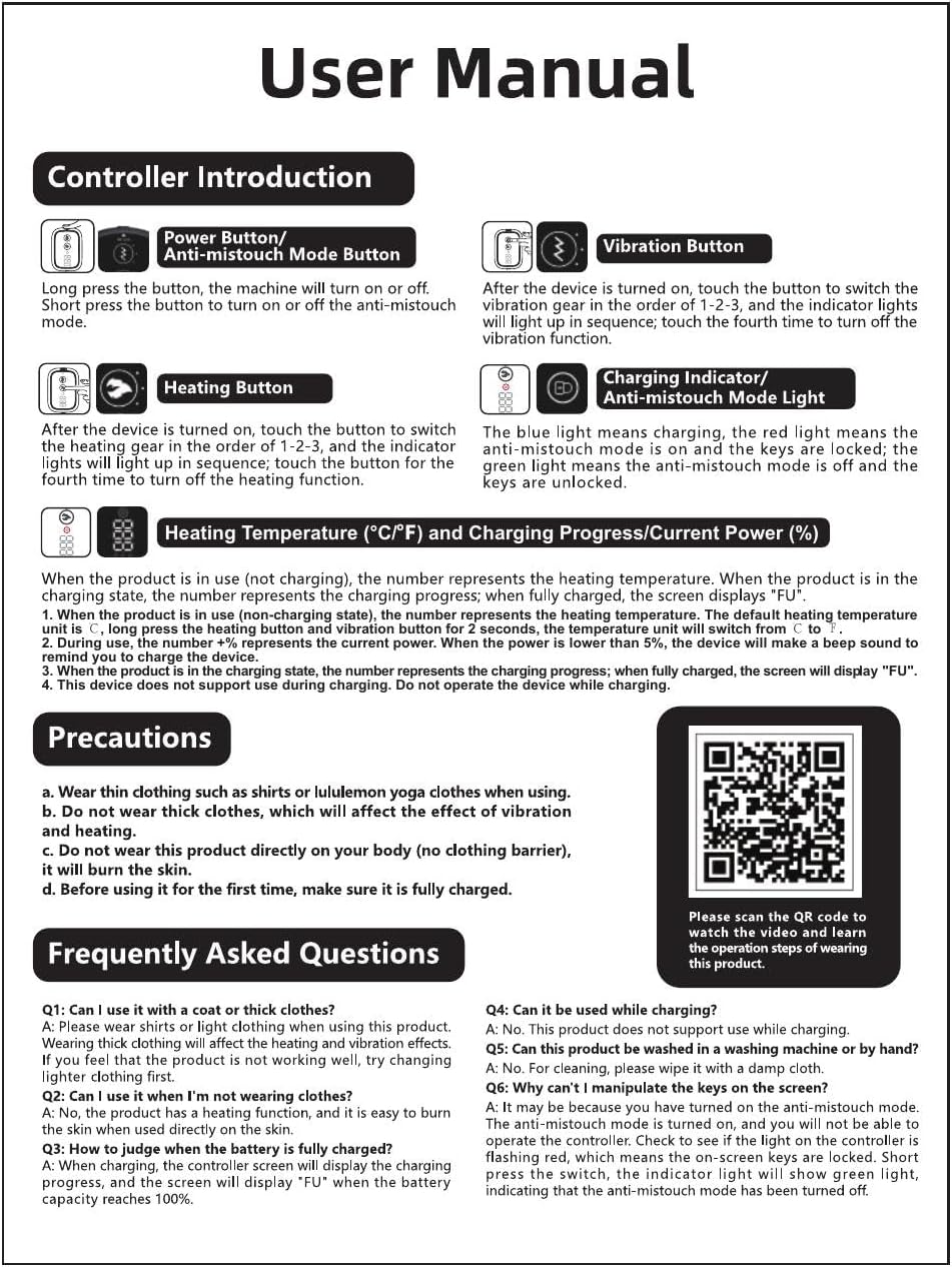 MOAJAZA Cordless Knee Heating Pad with Vibration, FSA or HSA Eligible, Heated Knee Brace Wrap, Heating Pad for Shoulder Elbow (Pack of 1 Black)