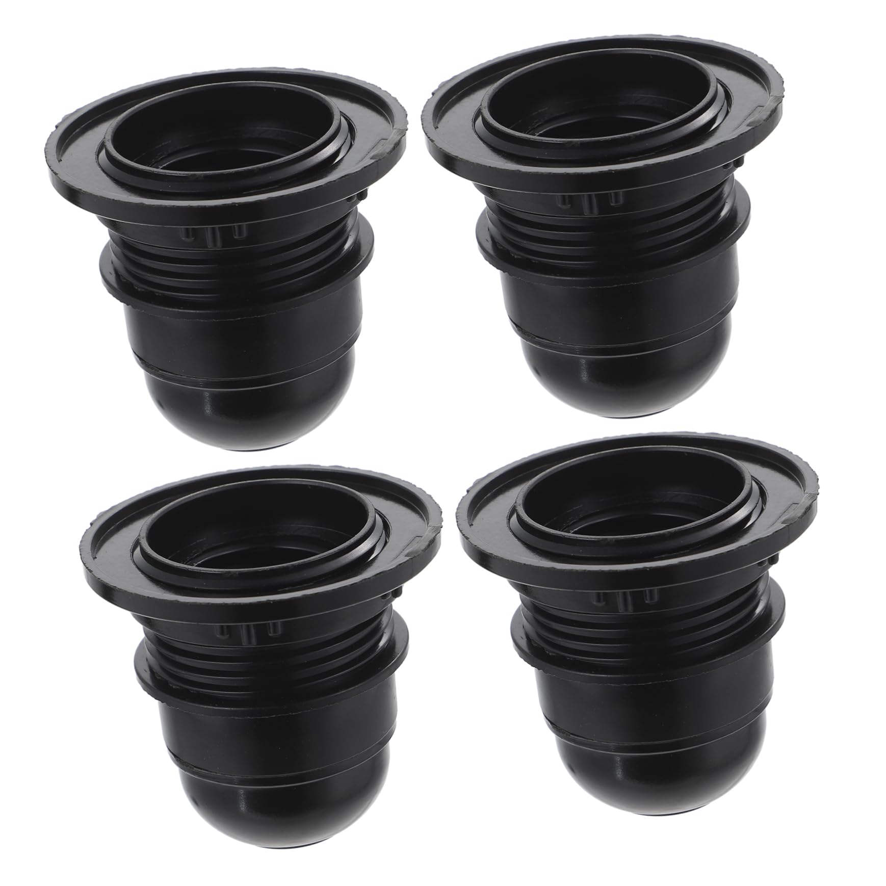 DOITOOL E27 Lamp Socket Base 4pcs Set Led Bulb Socket Plug Aluminum Made High Thread Matching Lamp Holder