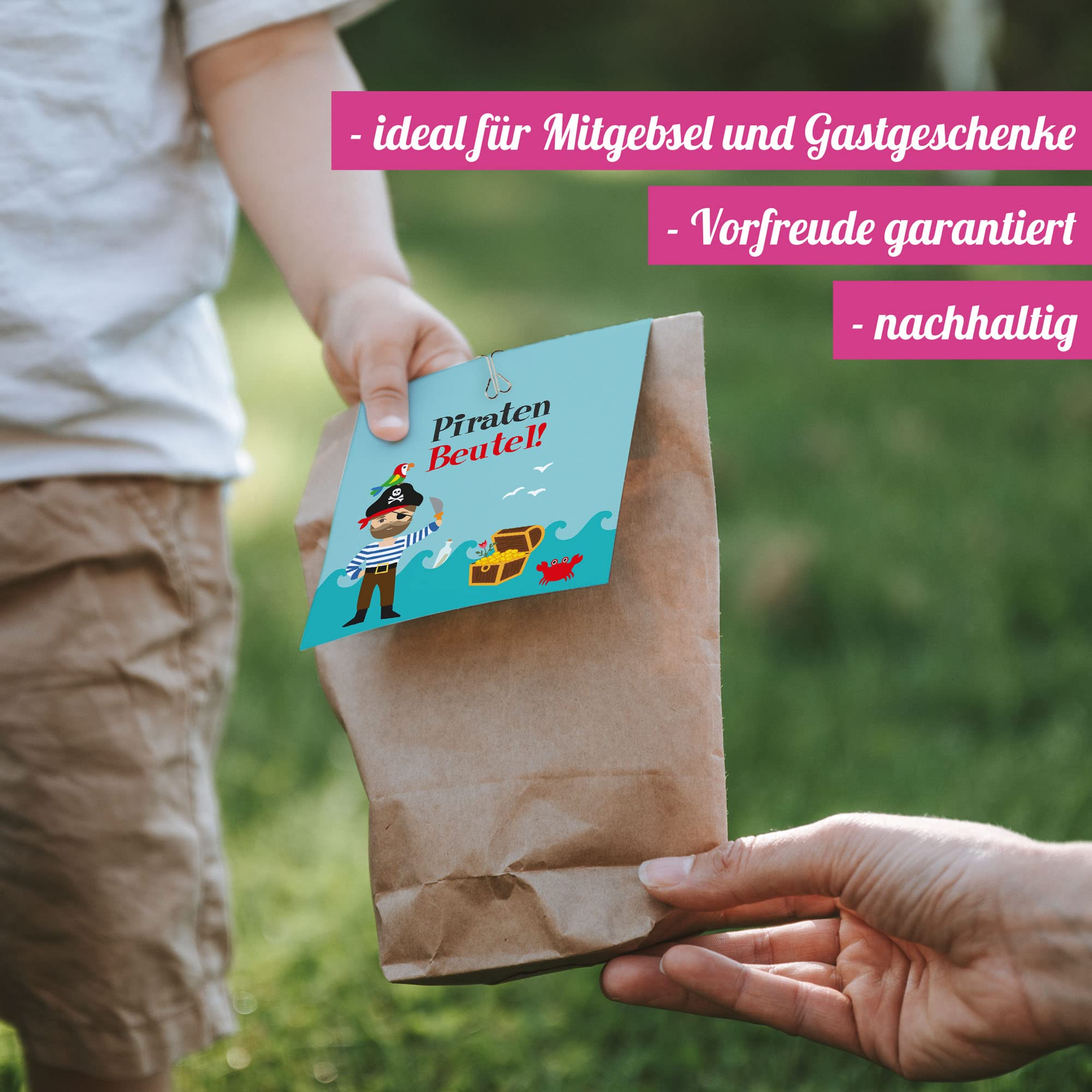Kit De Invitaciones De Cumpleaños Pirata - 12 Tarjetas, Sobres, Bolsas Y Pegatinas, Diseño Infantil