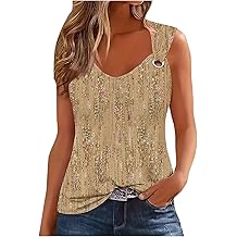 Lastesso Tank Top for Women Loose Fit Trendy 2024 Sleeveless Shirts O Ring Shoulder Spring Summer Casual Beach Tanks Clothes