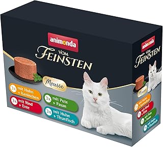 animonda Vom Feinsten Adult Katzenfutter Mousse-Vielfalt (12 x 85 g), Nassfutter für ausgewachsene Katzen, ohne Getreide und Zucker, luftig zarte Konsistenz product image