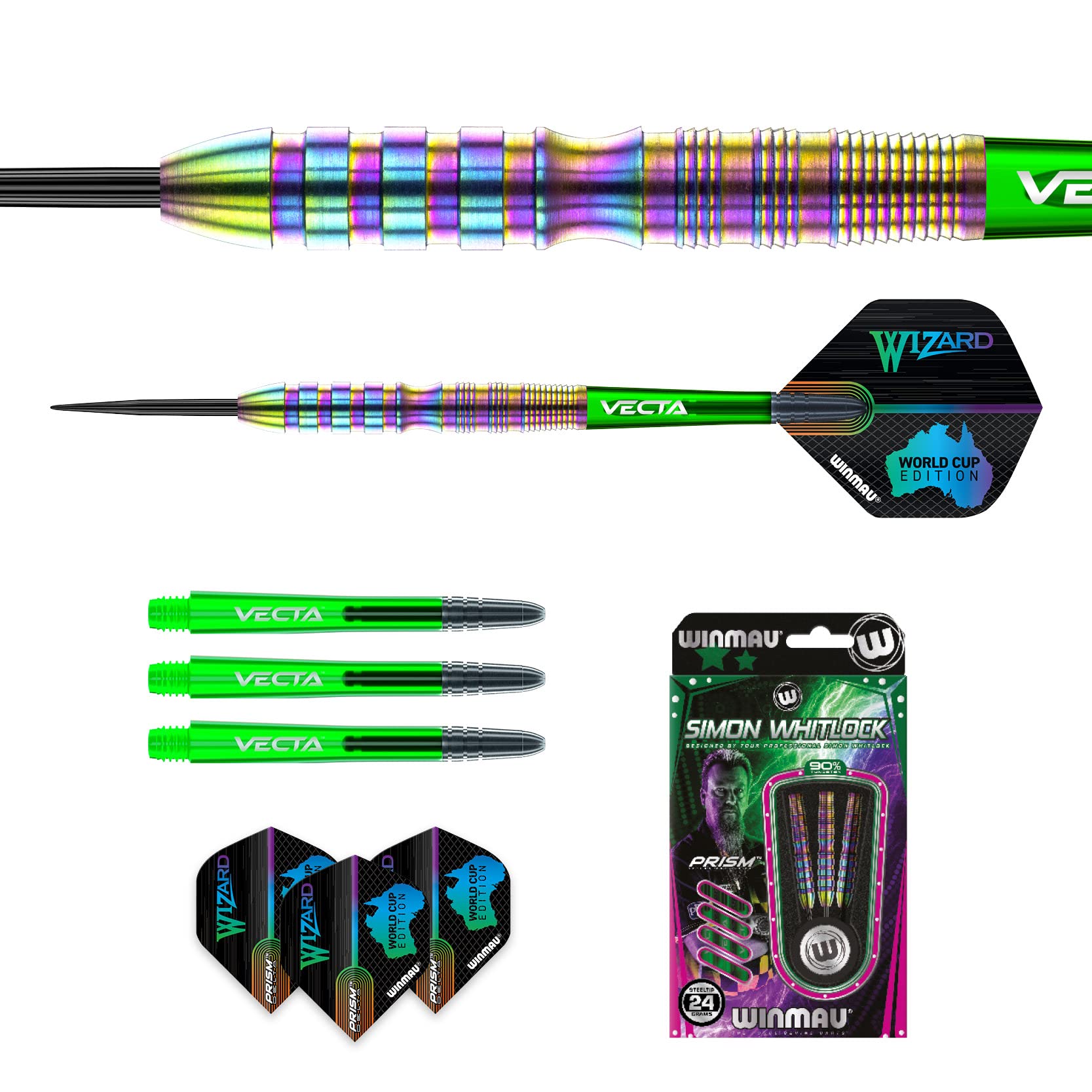Winmau Simon Whitlock Signature Edition 24g Steel Tip Dart Set – BitofBully