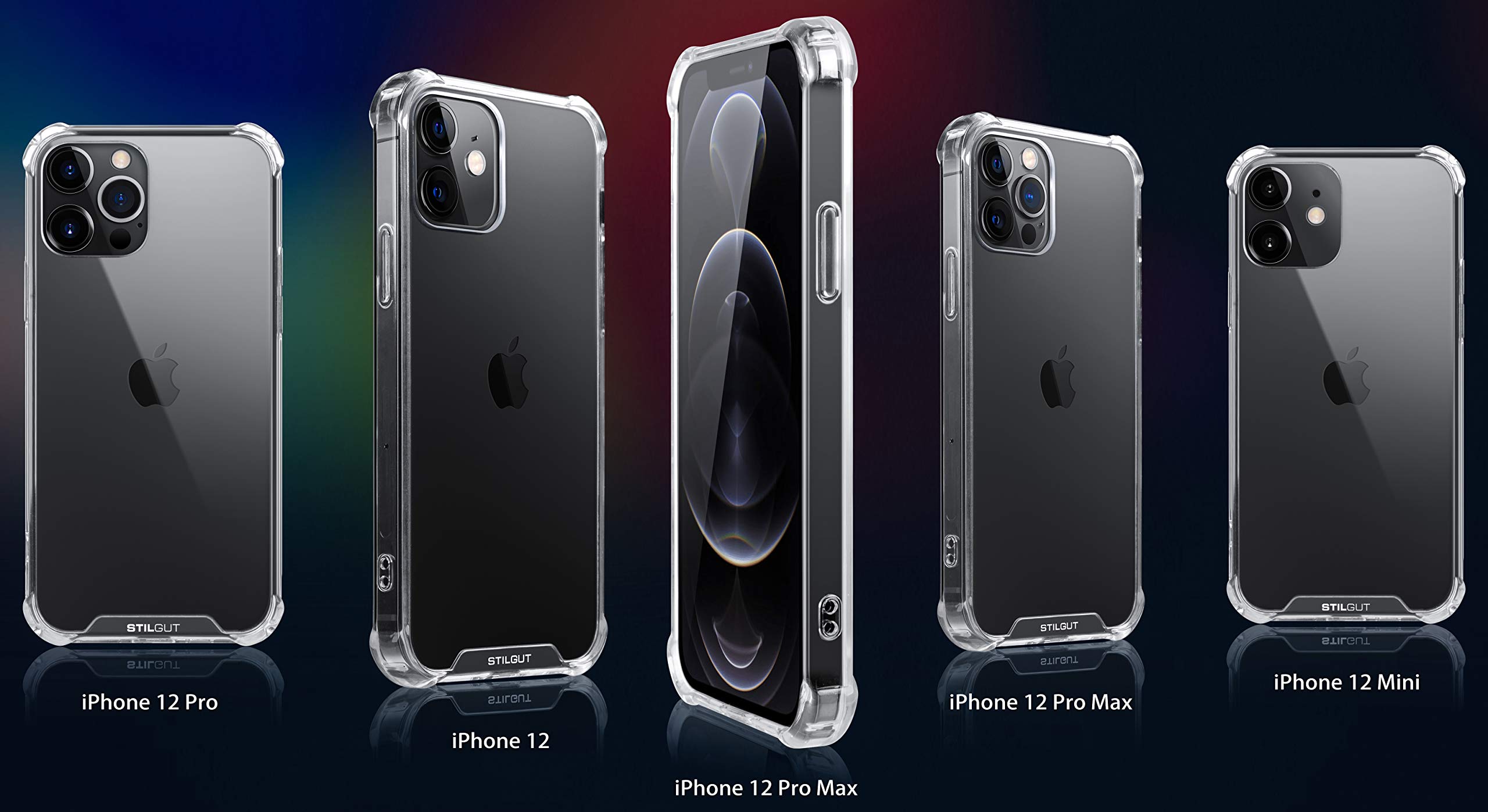 STILGUT Bumper Für IPhone 12 Mini – Transparent, Stoßfest Mit TPU/PC, Verstärkten Ecken