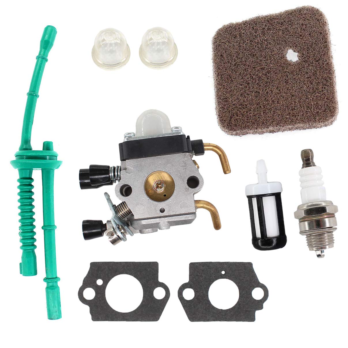 Aisen Carburettor With Air Filter Spark Plug Seal For Stihl Fs 45, Fs 46, Fs 55, Fs 38, Fc55, Hl45, Hs45, Km55 Grass Trimmer