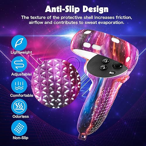 Miniatura 8 de Relohas Accessories for Oculus Quest 2 VR Accessory Set for Meta Quest 2 Include Controller Grip Leather Cover VR Shell Cover Face Cover Lens Cover