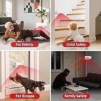 Vista 7 de CallToU Wireless Motion Sensor Alarm Indoor Motion Detector Alarm, Bed Alarms for Elderly Dementia Patients, Motion Sensor Door Chime with 500 FT