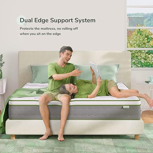 Miniatura 4 de Novilla Colchón híbrido en una caja tamaño king de 10pulgadas hecho de espuma viscoelástica de gel y resortes interiores envueltos individualmente