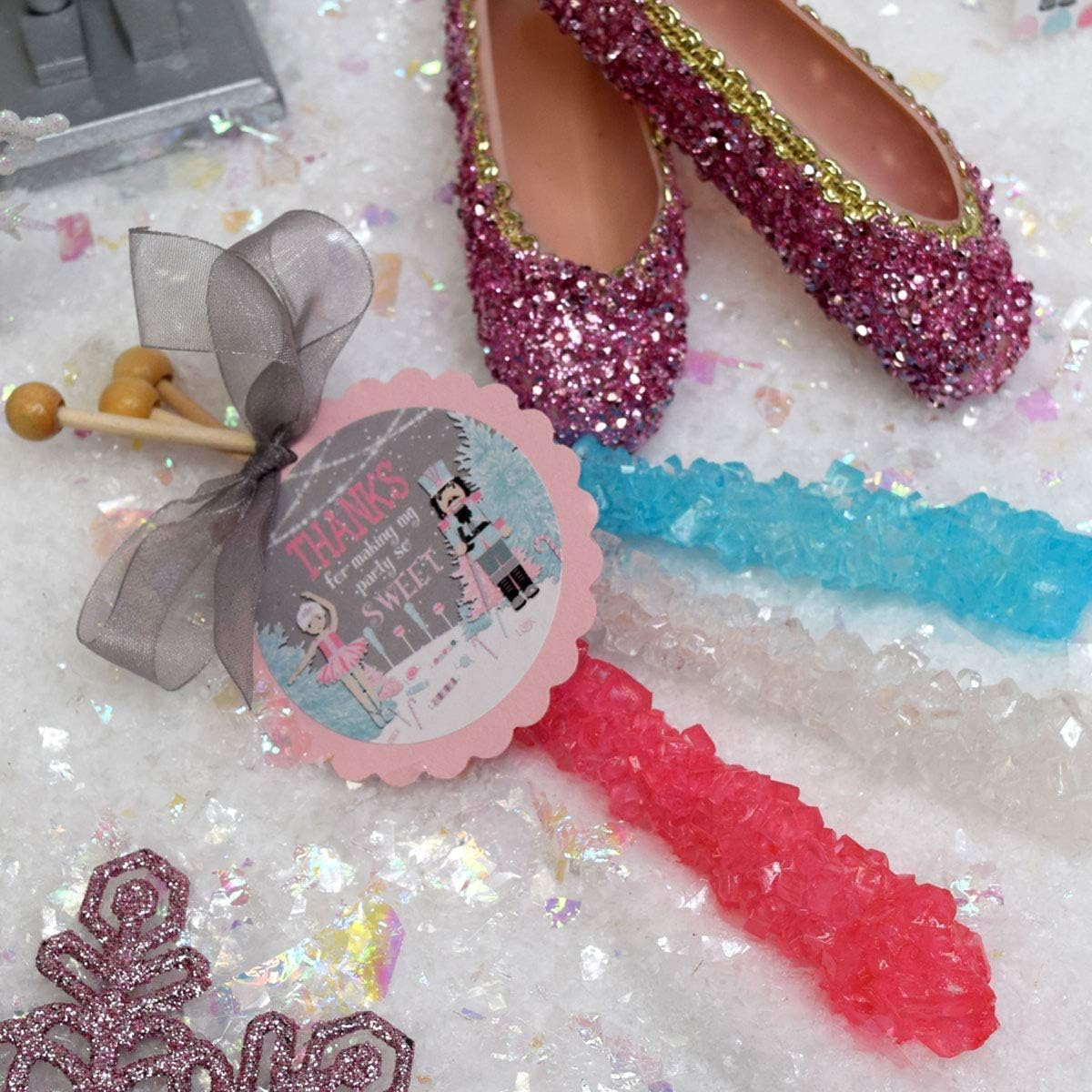 Nutcracker Land of Sweets Holiday Christmas Thank You Sticker Labels, 40 2" Party Circle Stickers by AmandaCreation, Great for Party Favors, Envelope Seals & Goodie Bags - Image 6