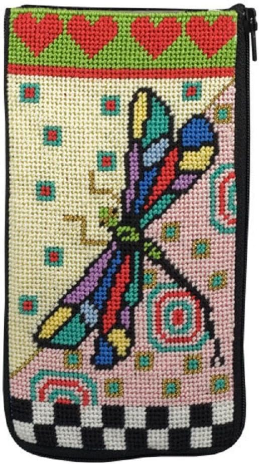 Alice Peterson Eyeglass Case - Dragonfly - Needlepoint Kit