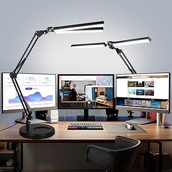 ⚠️デモ機特価⚠️　DP-3Ⅱ/LED搭載メタルパープル/ジョイスティックモデル 2-in-1 LED Desk Lamp, 24W Brightestwith Table Lamp with