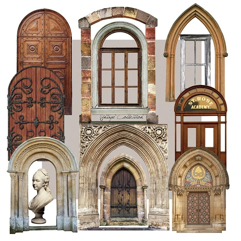 CATaireen Vintage Junk Journal Decoupage Elements Paper Card Pre Cut Cardstock Chipboard Small Embellishments Art Aesthetic Scrapbook Cutout DIY