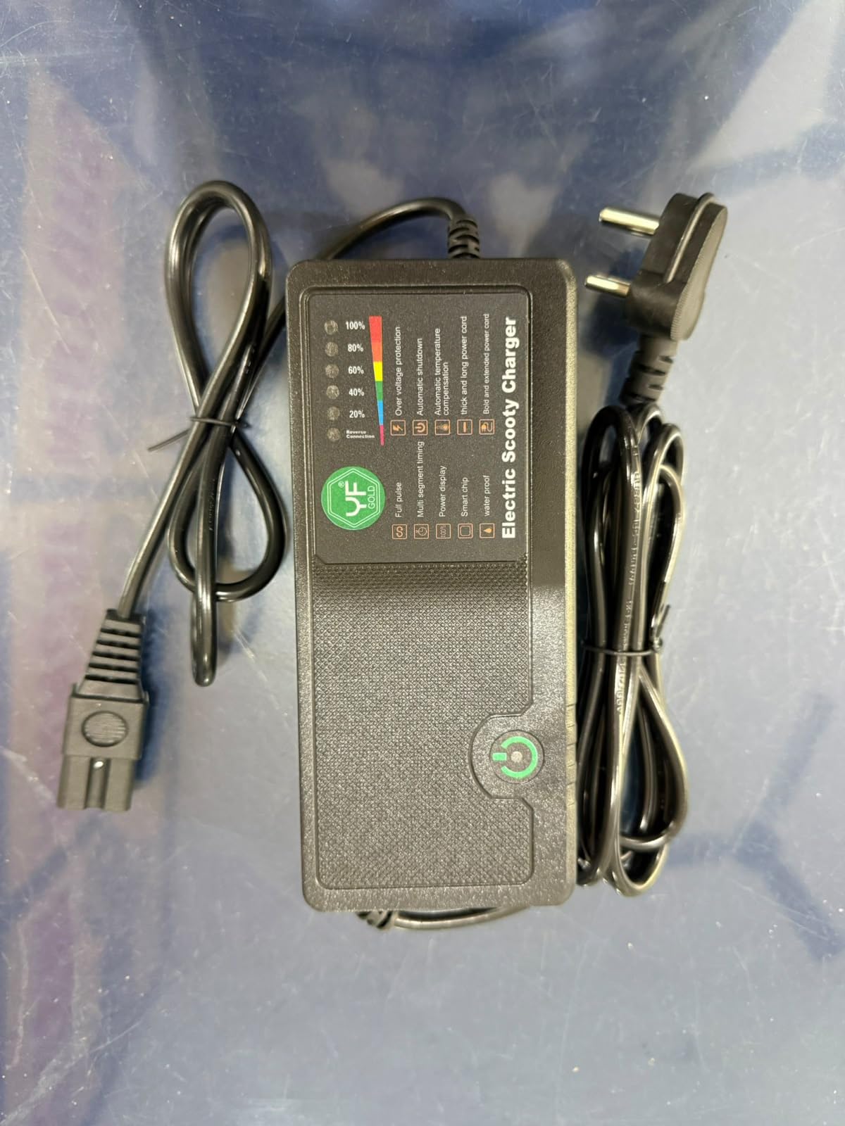 Electric Scooter Charger 72V 4 AMP YF Gold | for Lead Acid Batteries & Graphene Batteries | for 6 Battery Scooter | Longest 4 Meter Wire | Fast Charging | Percentage Screen | AUTOCUT.-image-7