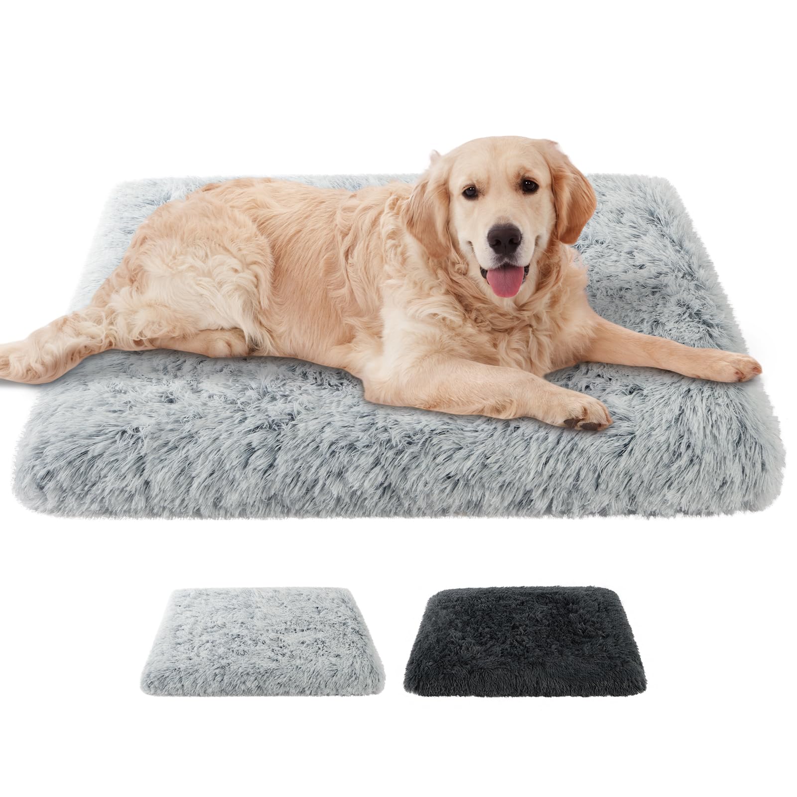 Aomig Cuscino per Cani Taglia Media/Grande, Cuccia Cane Interno, Tappetino per Animali di Peluche Morbida, Cuscino per Cani Multiuso con Peluche Lungo, Imbottitura Soffice, Lavabile