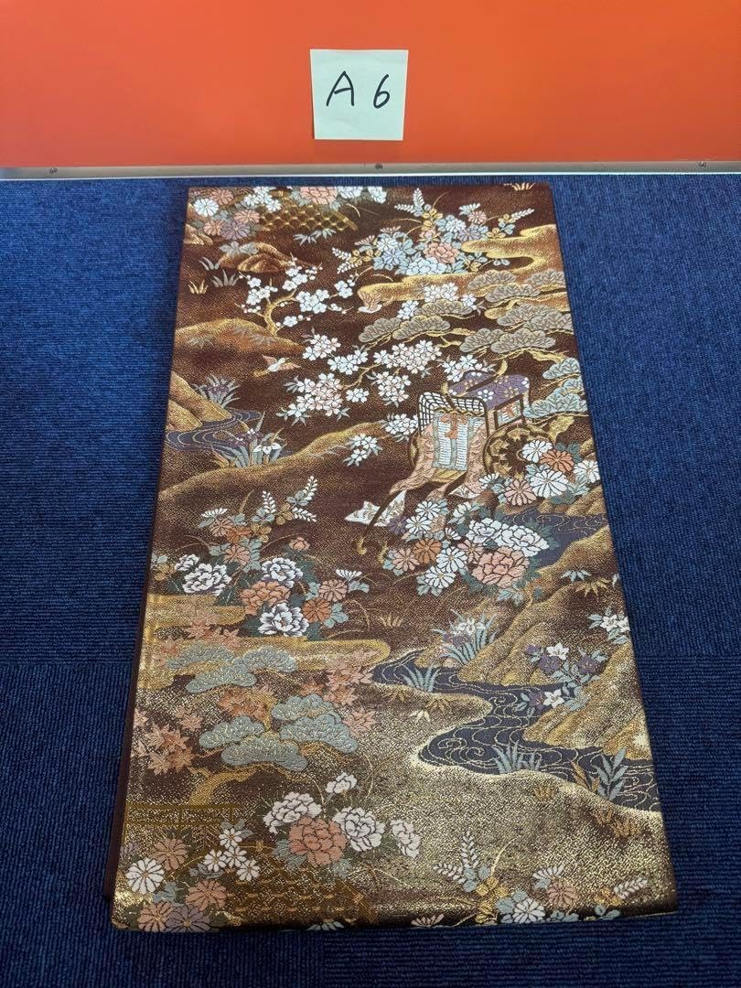 I257西陣至極皇室御用山口美術織物　唐織春秋尽くし文　正絹六通高級美術袋帯新品 I257西陣至極皇室御用山口美術織物唐織春秋尽くし文正絹六通高級