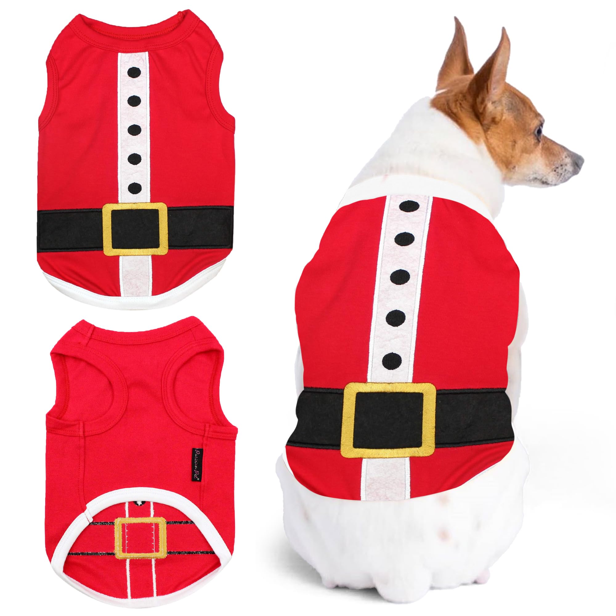 Parisian Pet Funny Christmas Holiday Dog Cat Pet Shirts Tee Tanks, Naughty or Nice, Santa Outfit, Elf Size, Santa's Helper