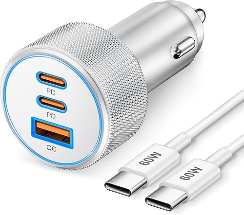 Miniatura 8 de Cargador de coche tipo C súper rápido de 67 W y 3 puertos USB C para Samsung Galaxy S25 S24 S23 S22 S21 Ultra, iPhone 17/Air/16/15 Pro Max, Android,