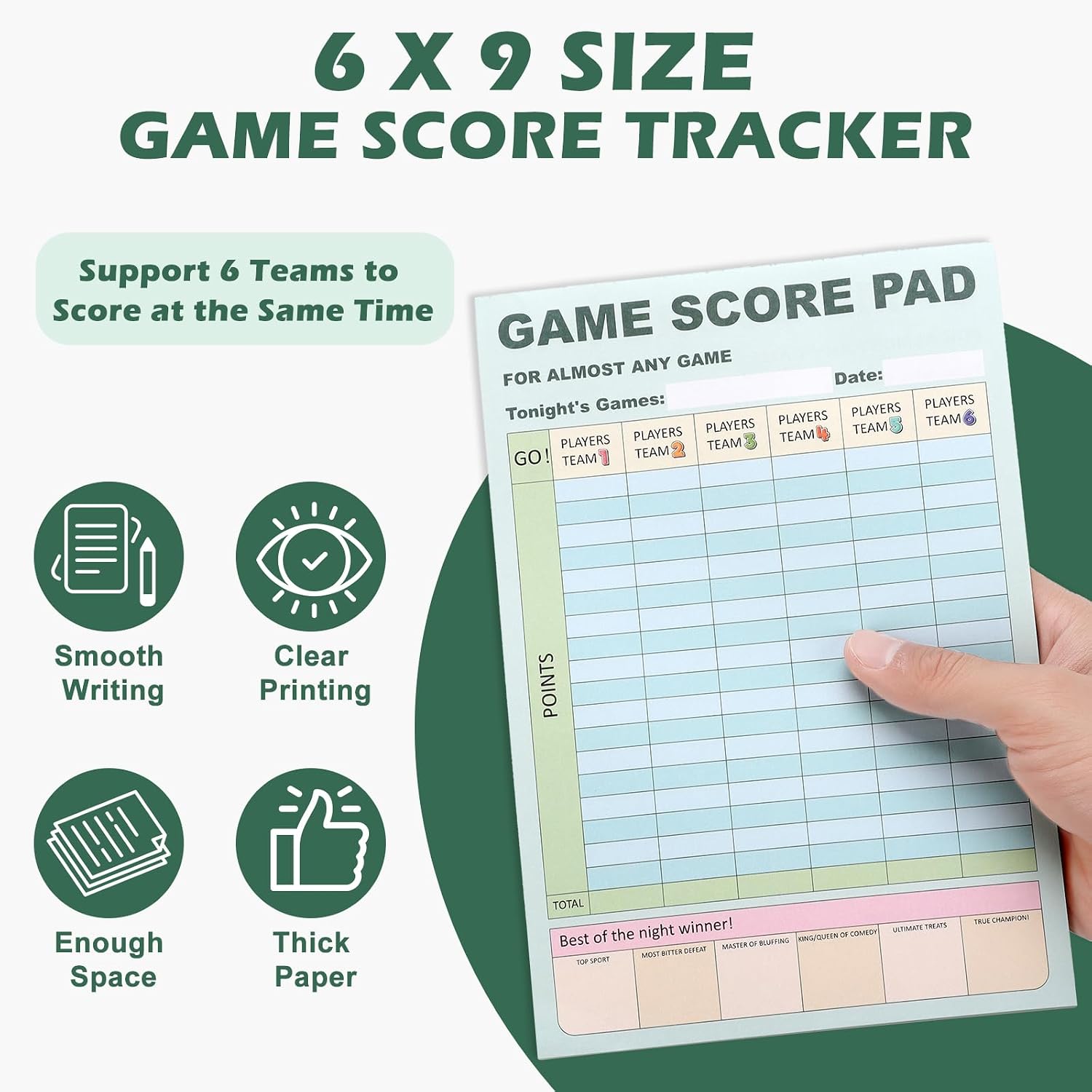 30 90 180 Sheets Game Score Pads Double Sided Game Score Tracker 6 x 9 Inch Card Game Score Sheets Game Score Keeper Game Score Notepad For Almost Any Family Games Board Games Bowling Balls Sport