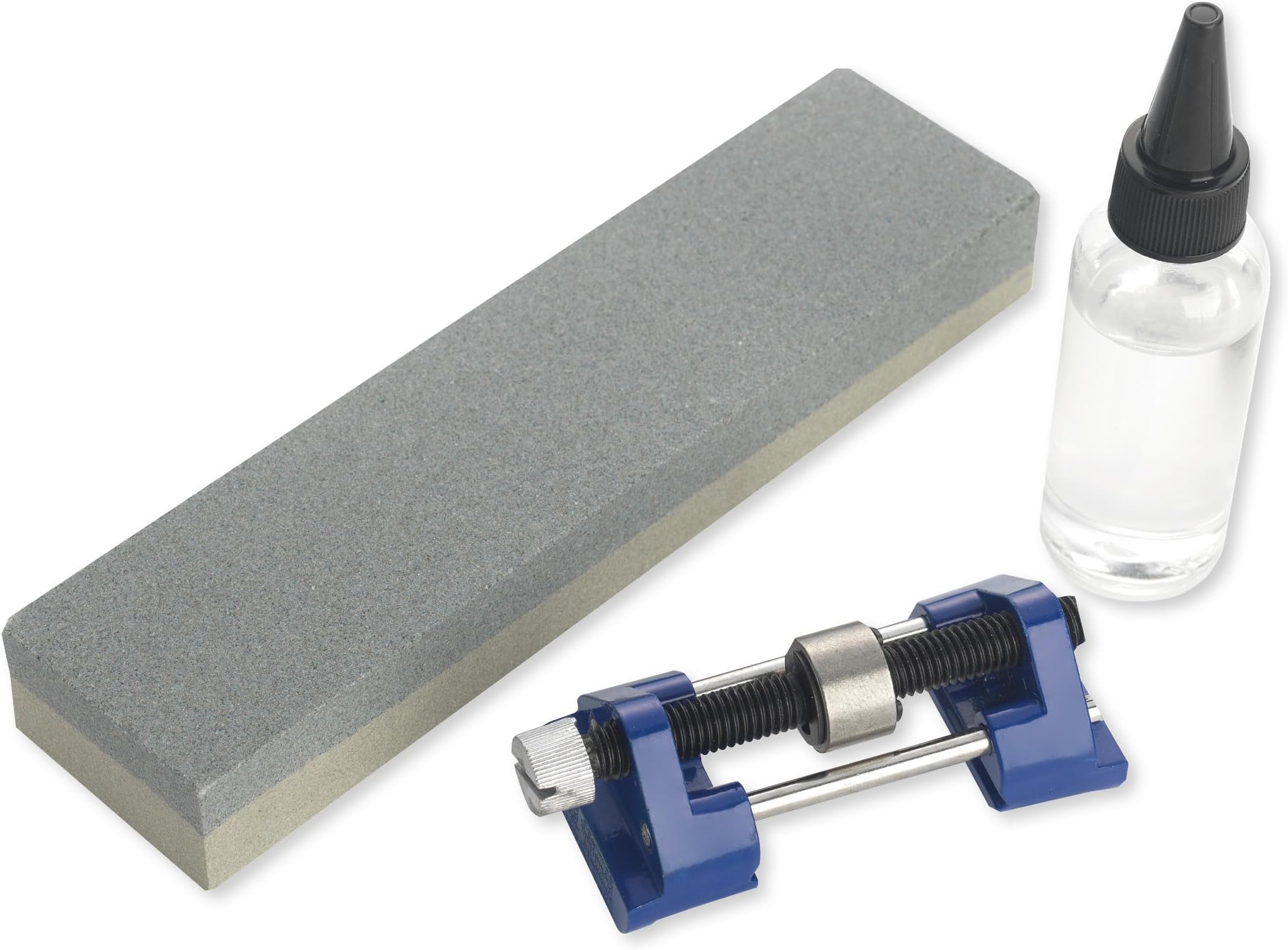Eclipse Professional Tools 3PCHGK 3-Piece Honing & Sharpening Kit - Honing Guide, Dual-Grit Sharpening Stone & Lubricating Oil for Woodworking Tools