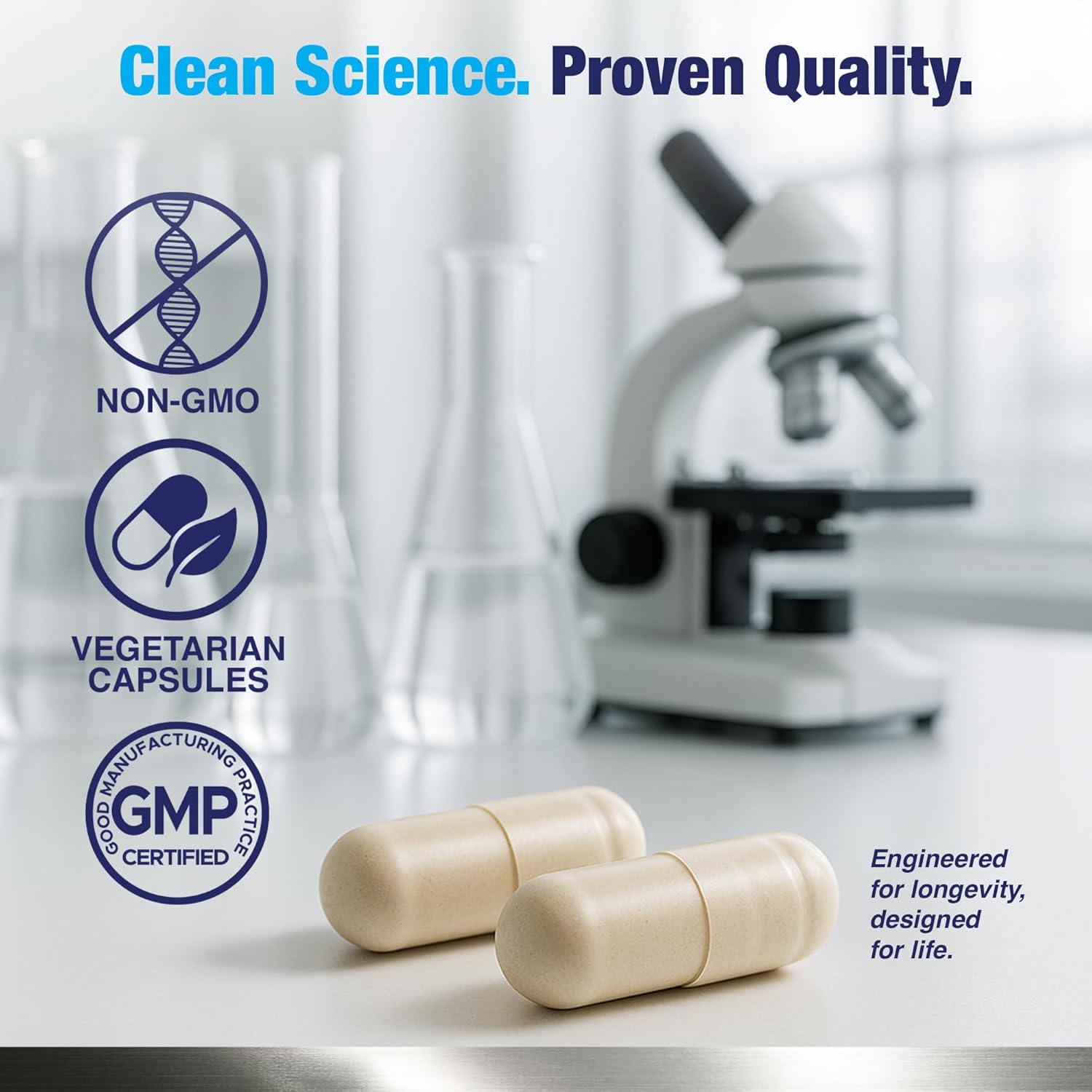 NMN Elite 500 – NMN 500mg, Resveratrol 200mg, Panax Ginseng 300mg – NAD+ Cellular Energy & Longevity Support Supplement – Focus, Vitality & Anti-Aging Formula – Non-GMO, Vegan Capsules - Image 6