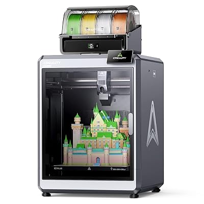 Creality K2 Plus Combo 3D Printer, Multi Color Printing with New CFS 600mm/s High-Speed Full Auto-Leveling Dual Al Camera Next-Gen Direct Drive Extruder Larger Build Volume 13.78x13.78x13.78 inch