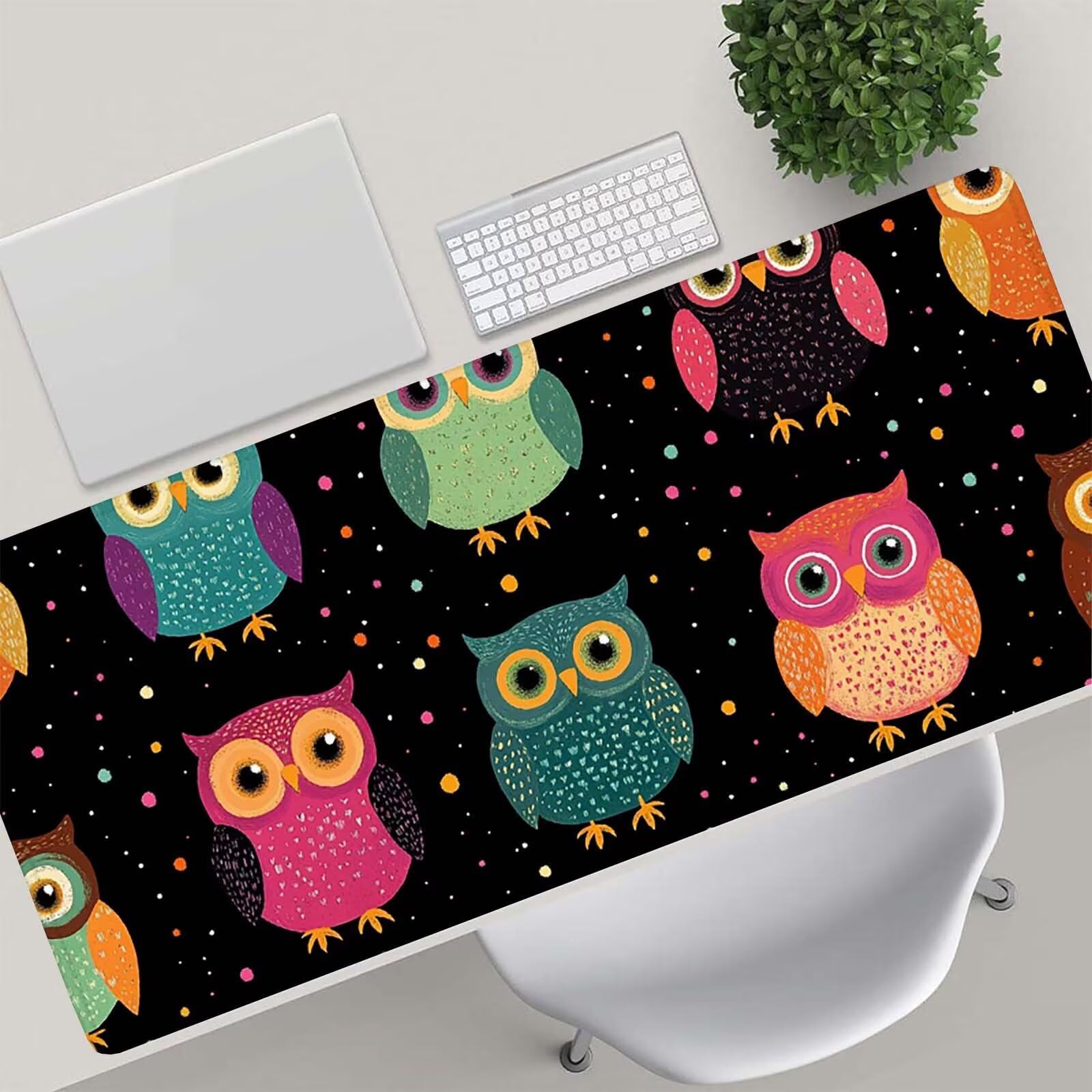 Tappetino Mouse Gaming, 1200x600mm Tappetino Mouse XXL nero 0c0-322 | Mouse Pad Grande, Ottimizzato per i Sensori da Gioco, Migliora Precisione e Velocità, per Mac e PC, Carino