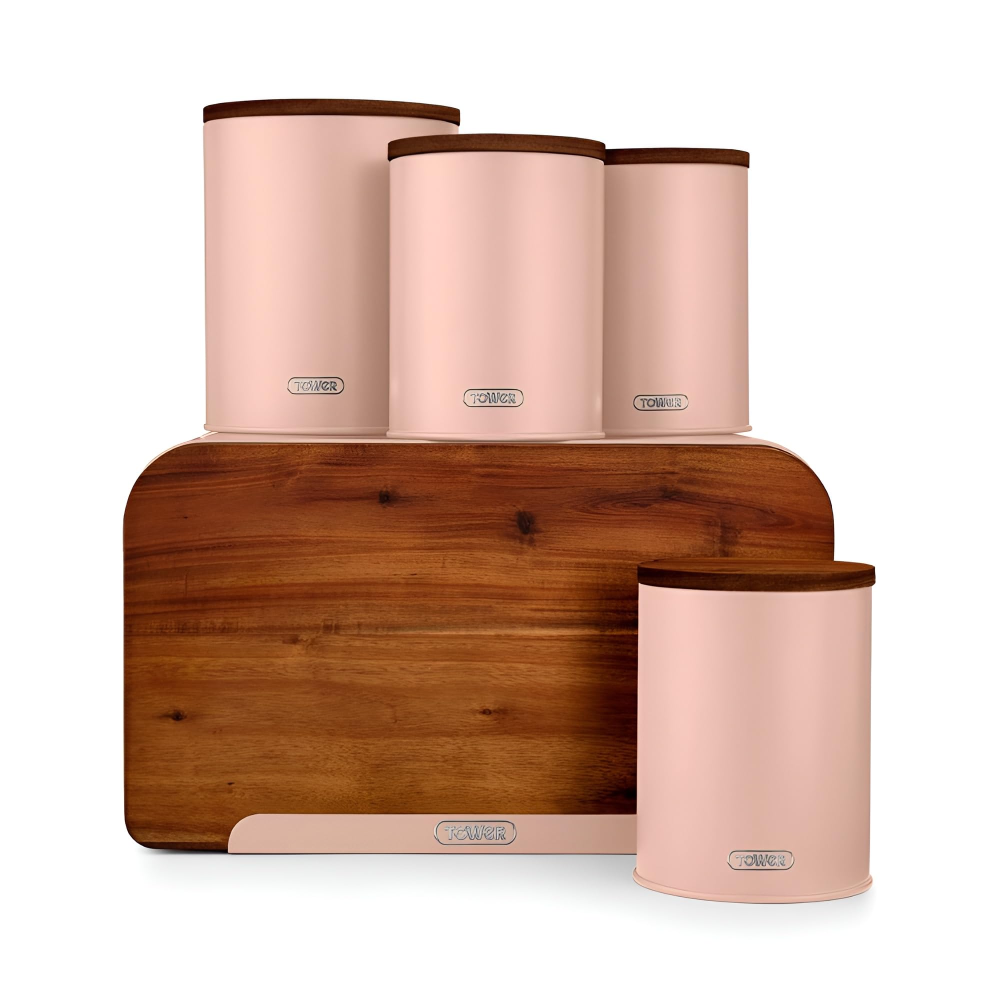 Boîtes de rangement en bambou Tower Scandi contre le gaspillage