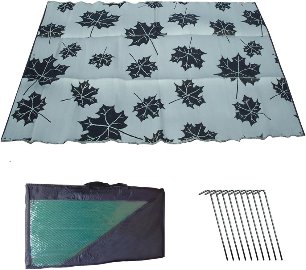 Snowbird Mat Maple Leaves 9' x 12' Silver