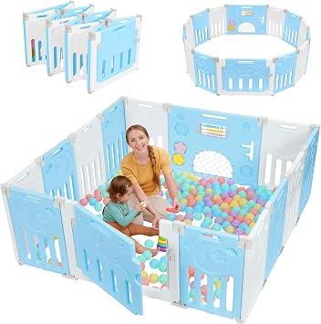 Dripex parc bébé modulable 150x150cm avec porte