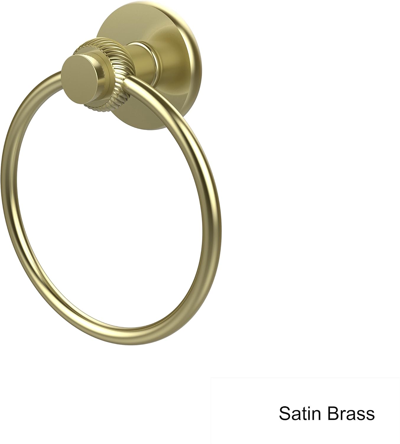 Allied Brass 916T-SN Mercury Collection Twist Accent Towel Ring, Satin Nickel