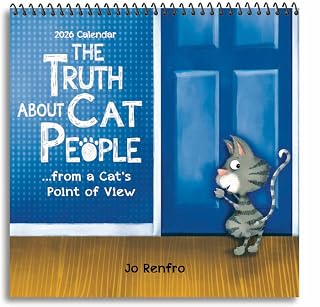 Blue Mountain Arts 2026 Wall Calendar — The Truth About Cat People by Jo Renfro | Cute & Funny Gift for Everyone Who Loves Cats | 12-Month, 7.5 x 7.5 Inches