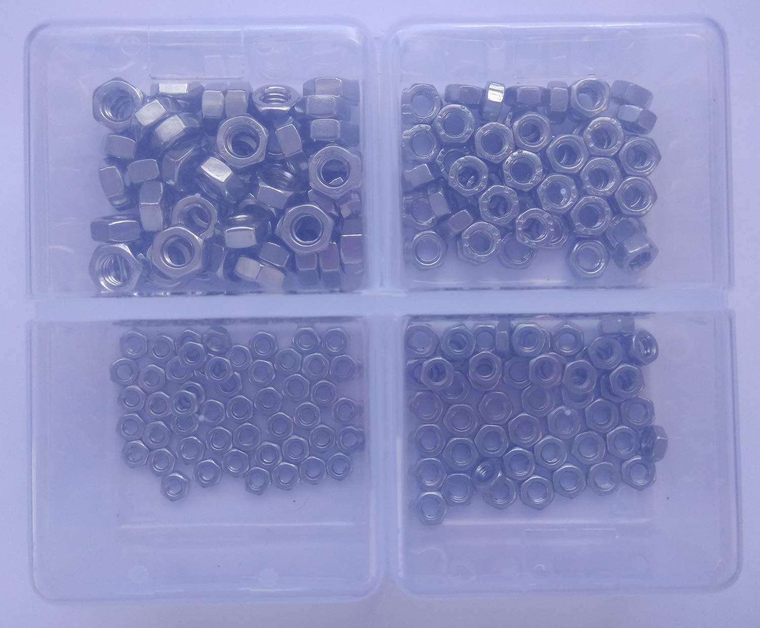 GSK Cut® Stainless Steel Grade 202 Hex Nut 200 pcs, M3 / M4 / M5 / M6 Assortment Set Kit