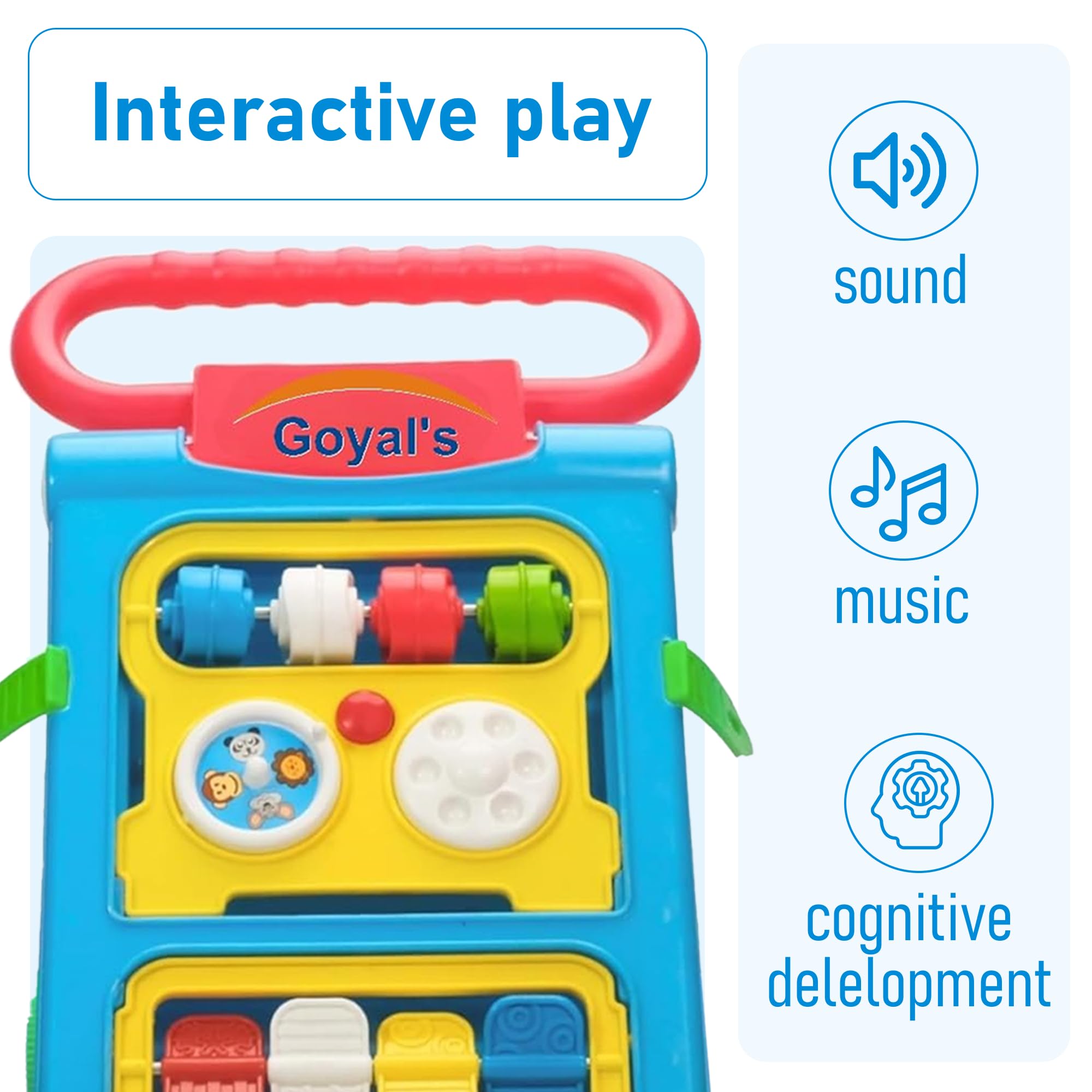 Goyal's Baby Activity Walker - Toddler Learning Toys for 6 Months -15 Months Old (Blue) - Image 6 thumbnail