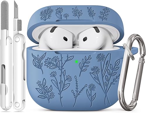 Miniatura 14 de Funda para Airpods Pro 3, Fundas con Grabado de Flores para Apple AirPods Pro de 3ª Generación 2025, Funda de Silicona Suave para Hombres y Mujeres