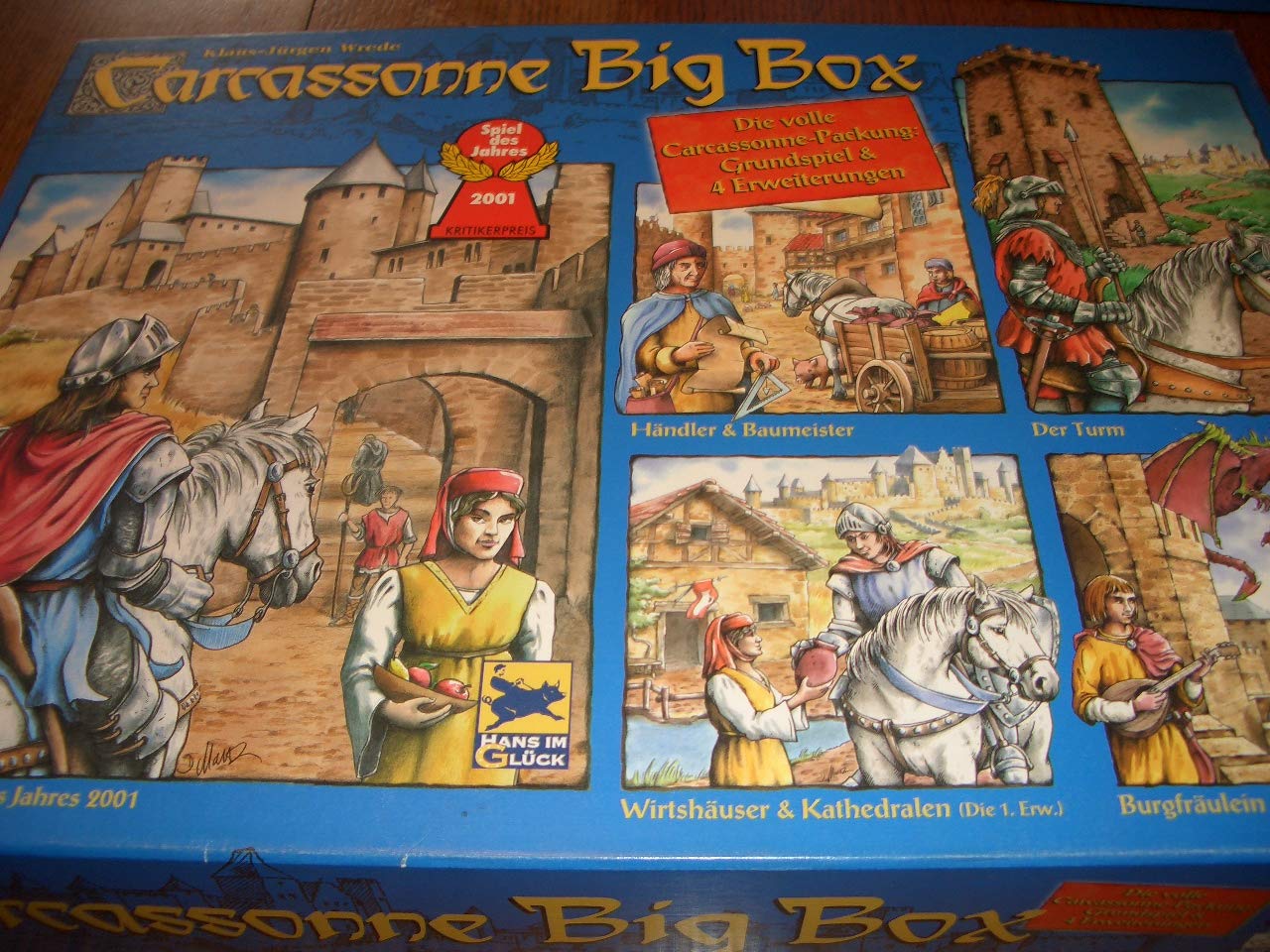 Carcassonne Big Box 2014 - Grundspiel mit Fluss & 4 Erweiterungen