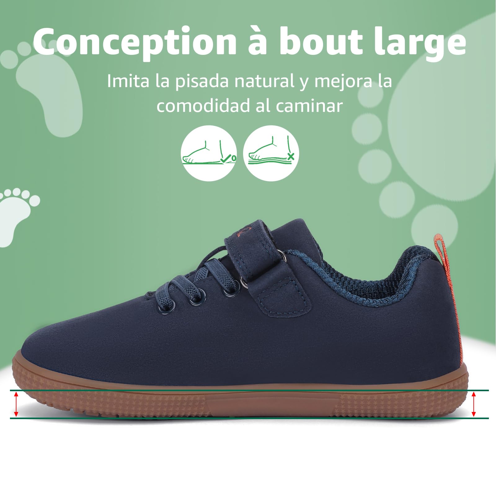 SAGUARO Zapatillas Deporte para Niños Niñas Barefoot Sneakers Ligeras Flexibles con Wide Toe Box, 25-36 EU