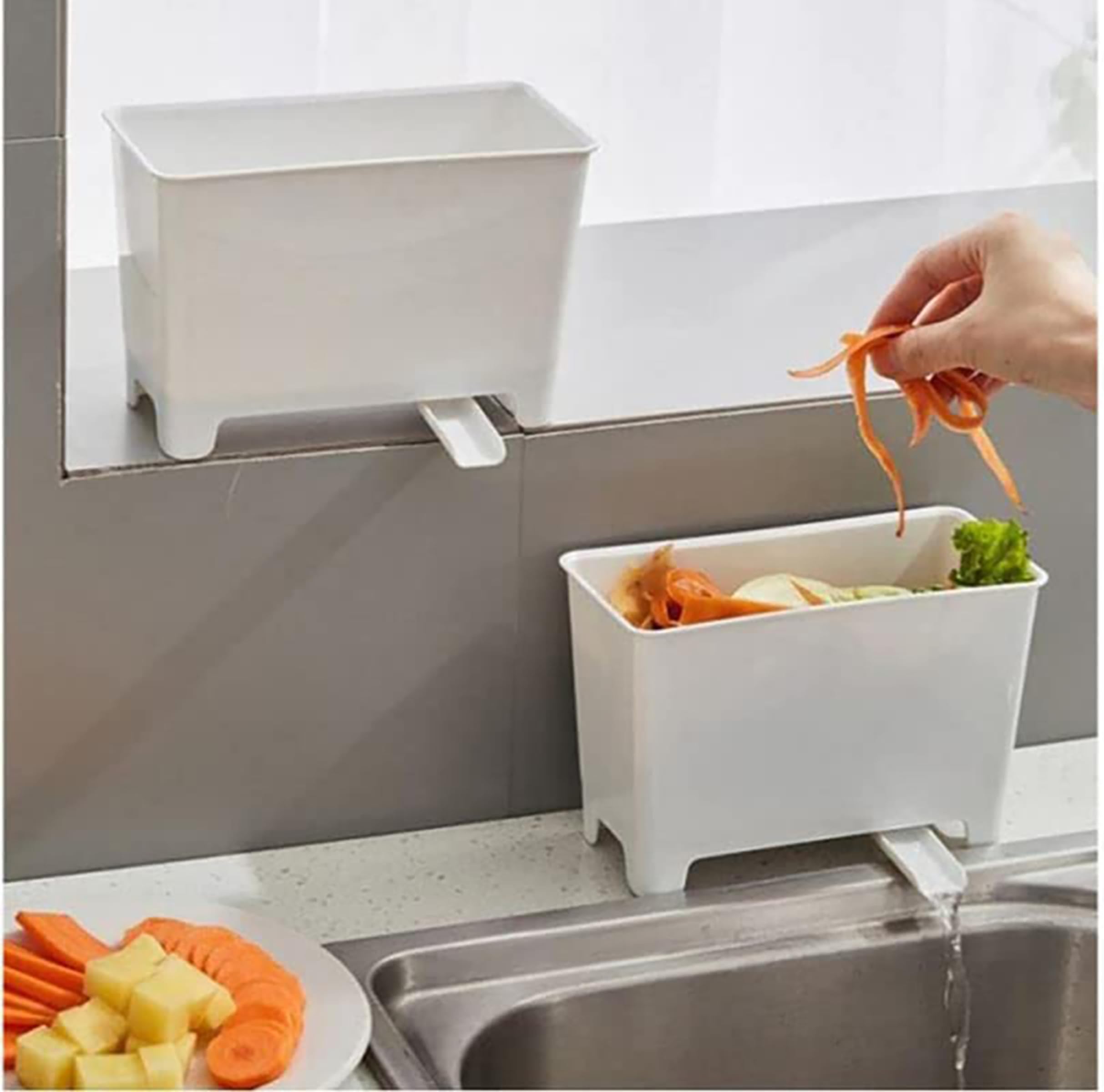 MosQuick® Kitchen Sink Waste Collector for leftover food its a small dustbin for kitchen sink must have kitchen sink accessories items perfect kitchen sink drain basket & kitchen sink strainer White (B0BPJ2JFH1) Amazon Price History, Amazon Price Tracker
