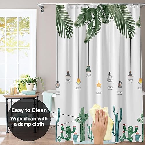 Vista 135 de Forro de plástico para ducha, forro de cortina de ducha de PEVA 4G de alta calidad con ojales inoxidables y 3 imanes pesados, cortinas de ducha