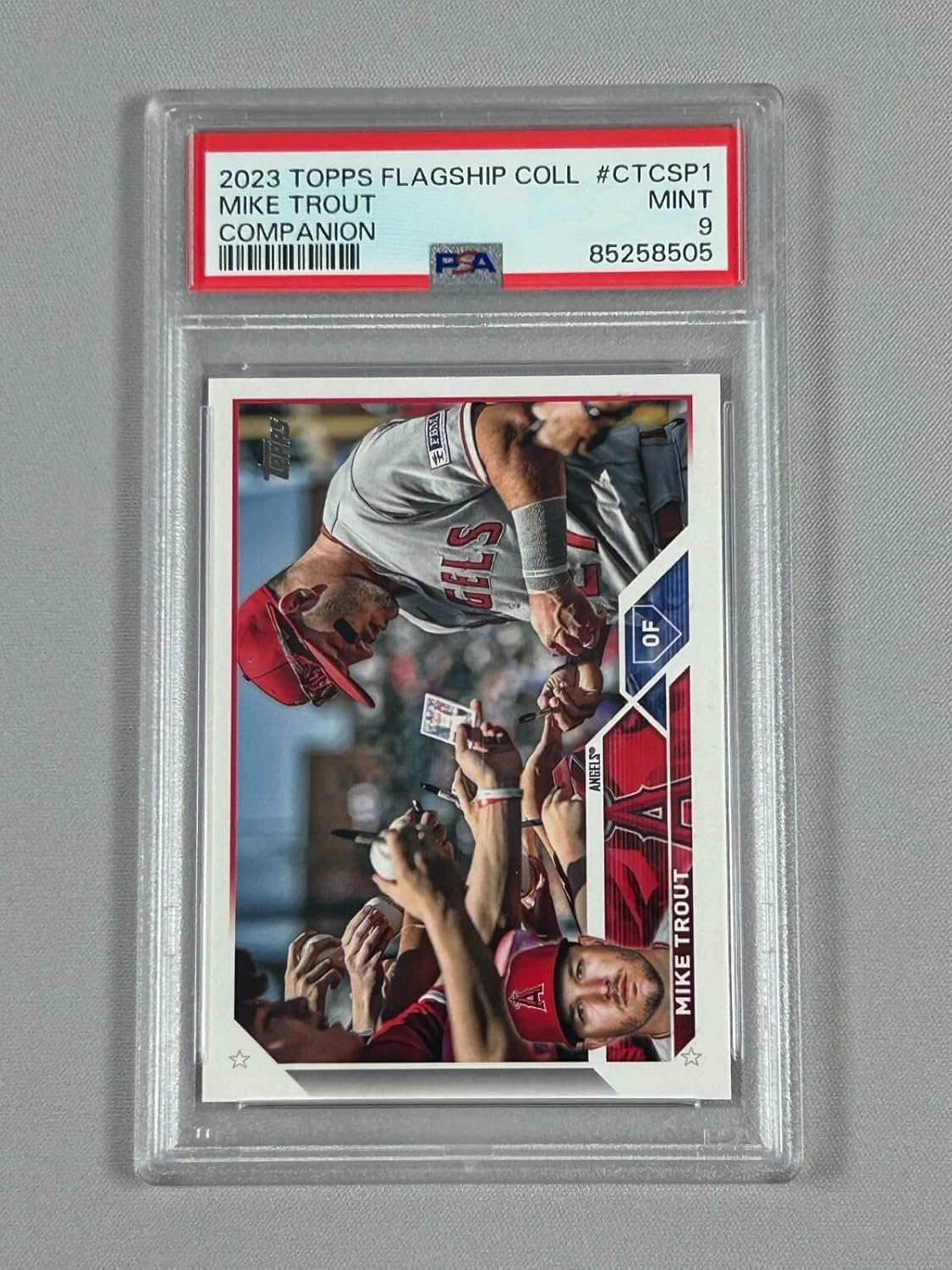 Mike Trout 2023 Topps Flagship Collection Companion SP Card CTCSP1 PSA 9 Angels - Slabbed Baseball Cards