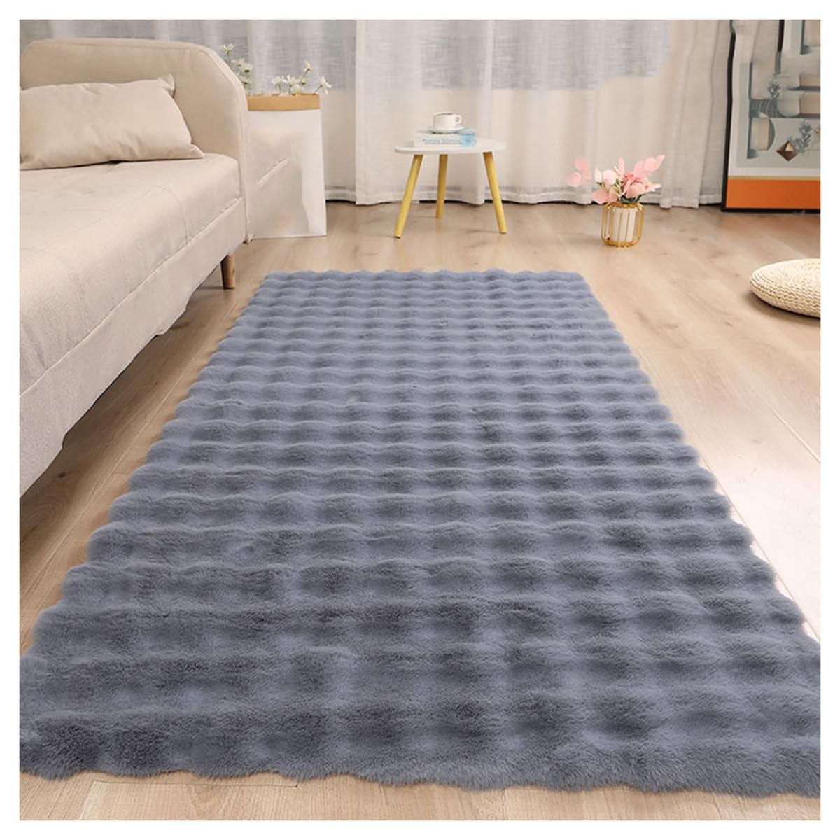 Tapis en fausse fourrure tapis d'intérieur doux et moelleux moquette longhair 60x170