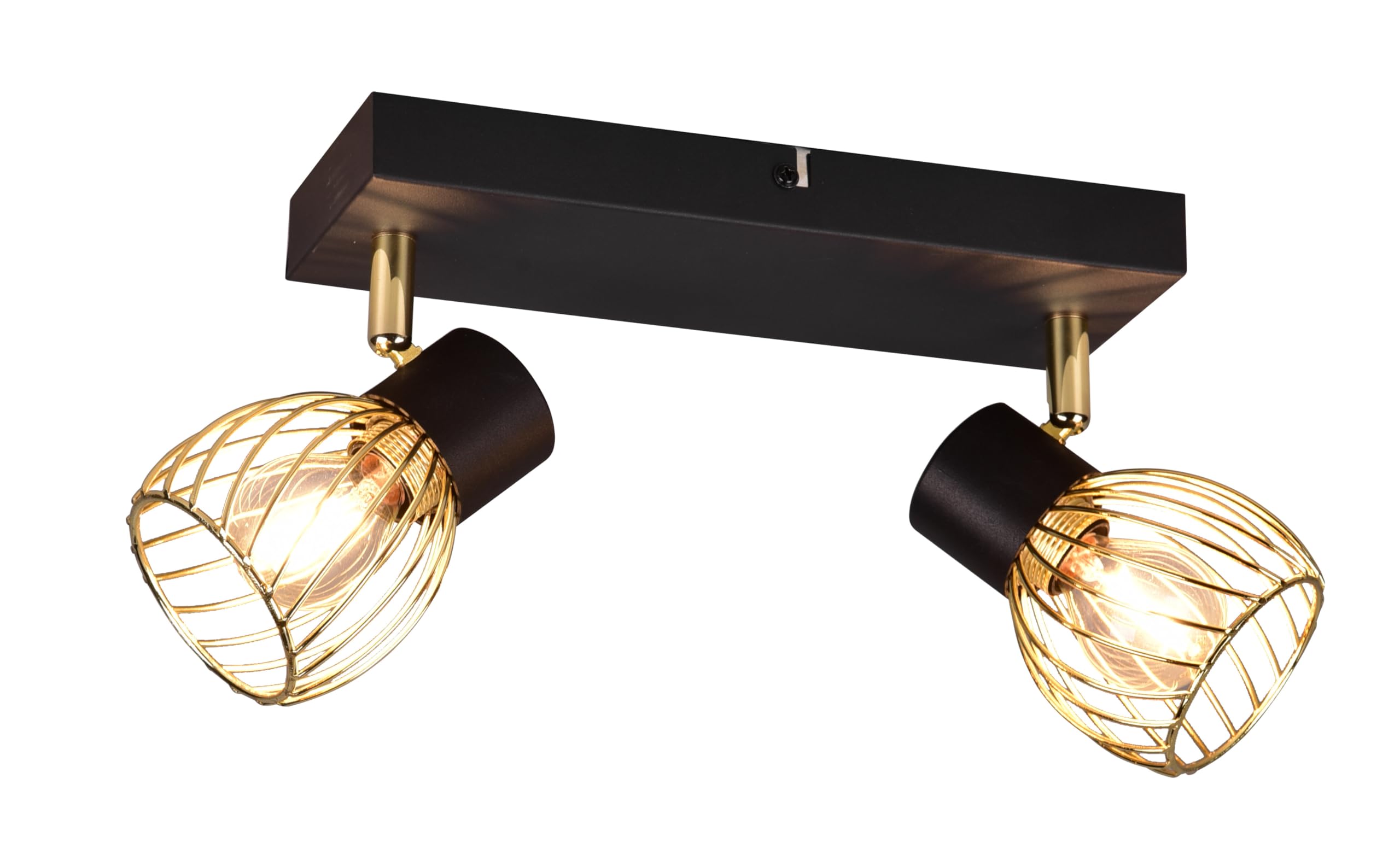 RL LIVE YOUR LIGHT Reality Spot Bar Ardon R81382080, Metal Matt Black/Gold, Except 2X E14