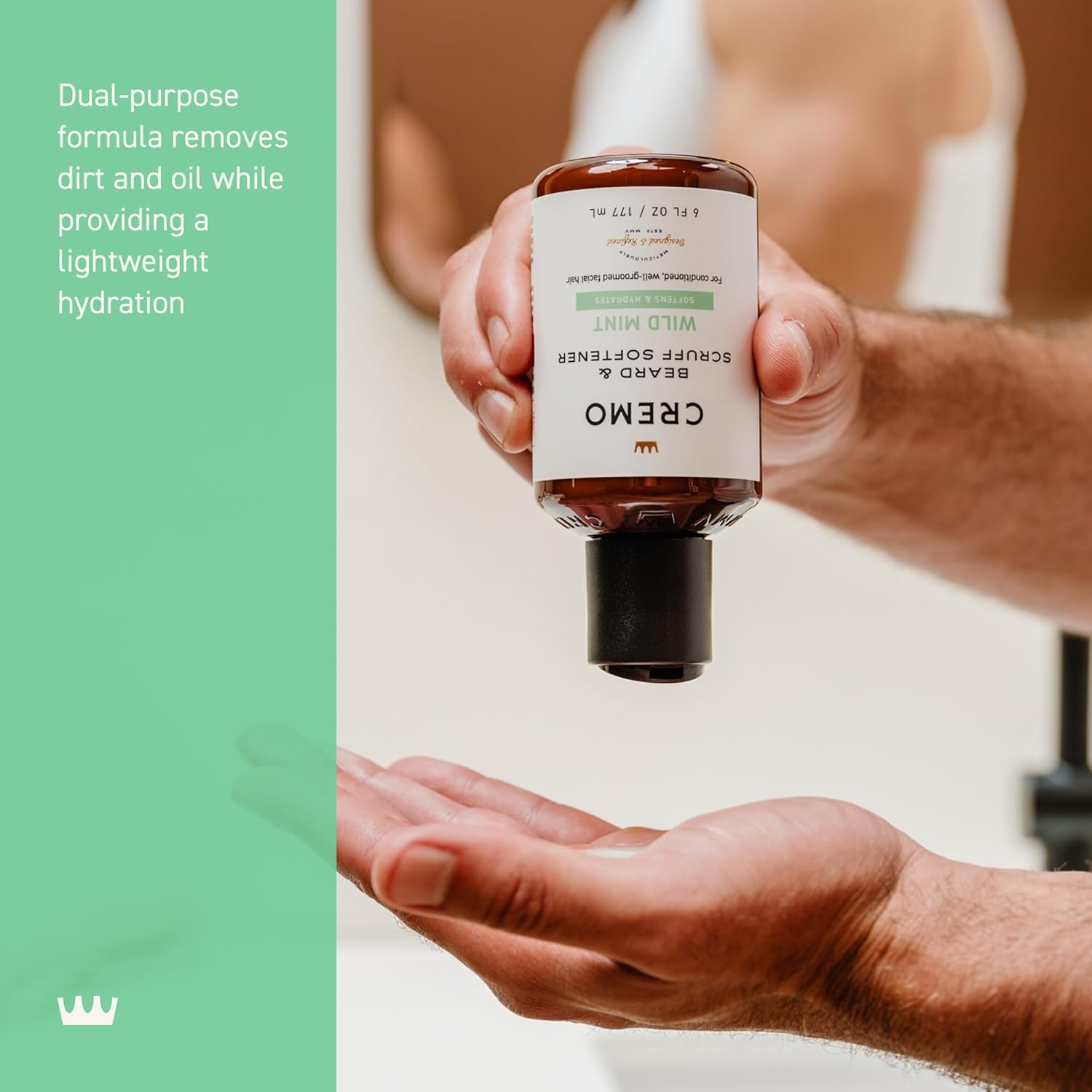 Cremo Wild Mint Beard & Scruff Softener, Softens and Conditions Coarse Facial Hair of All Lengths in Just 30 Seconds, 6 Fl Oz - Image 4