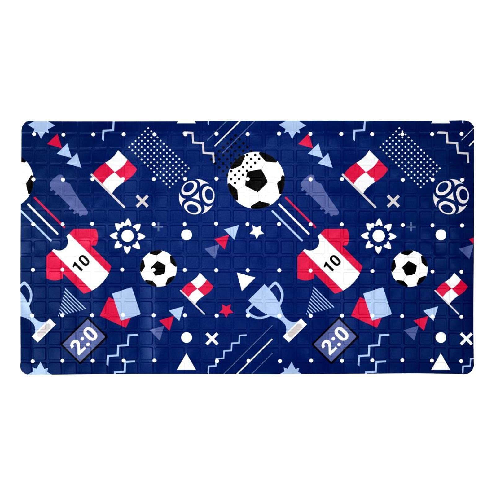 Tapis de douche antidérapant football 40x70 cm avec ventouses Bennigiry pour baignoire