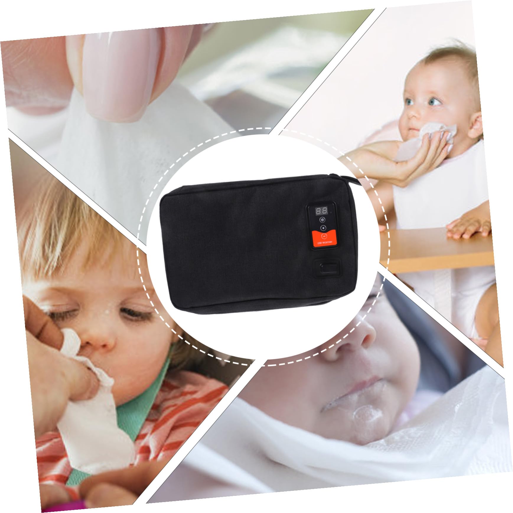 Calentador Negro Toallitas Húmedas Portátil Bebés USB